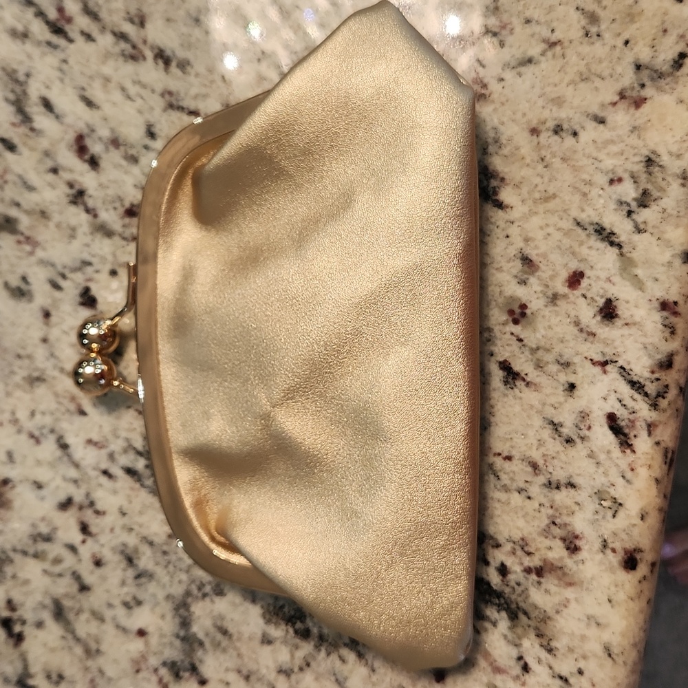 Small gold colored clutch